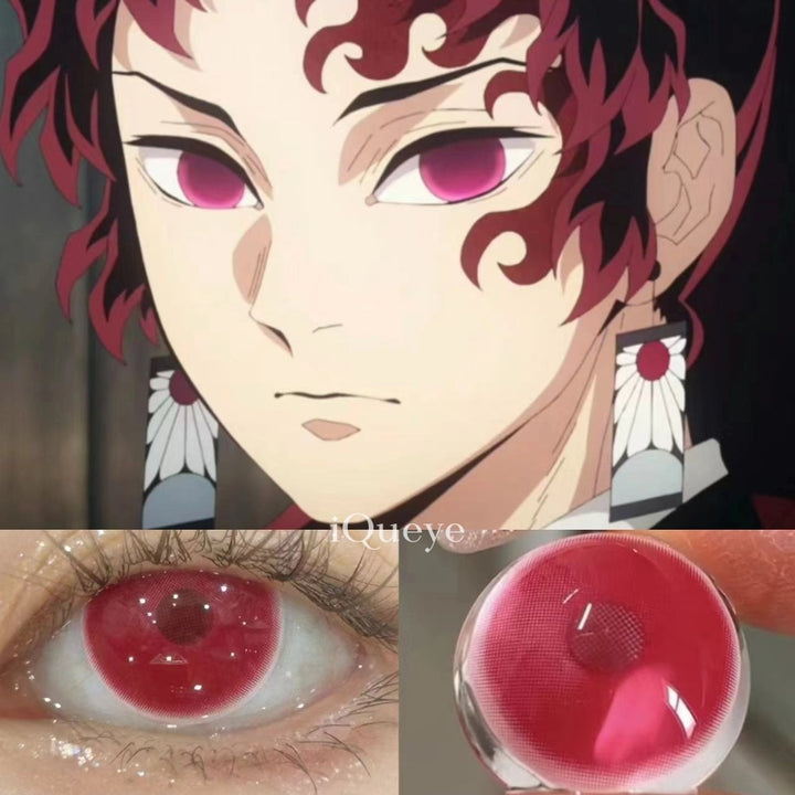 Hot Pink Mesh Pupil Non-Prescription Yearly Cosplay Contacts