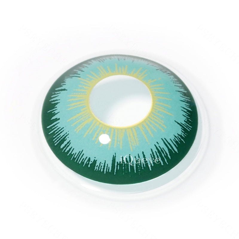 Anime Green Non-Prescription Yearly Cosplay Contacts