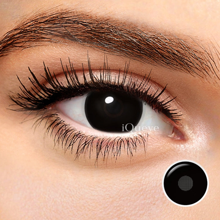 Black Mesh Pupil Non-Prescription Yearly Cosplay Contacts