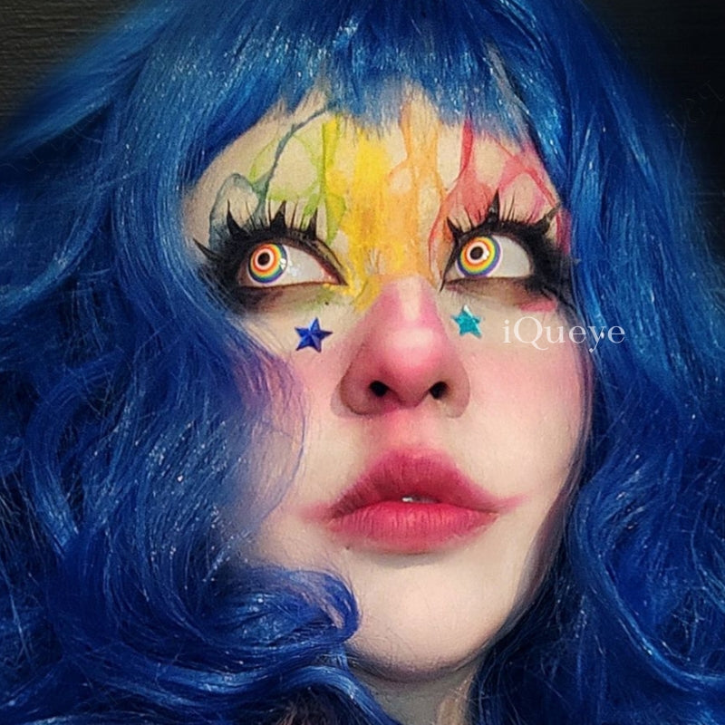 Circle Rainbow Non-Prescription Yearly Cosplay Contacts