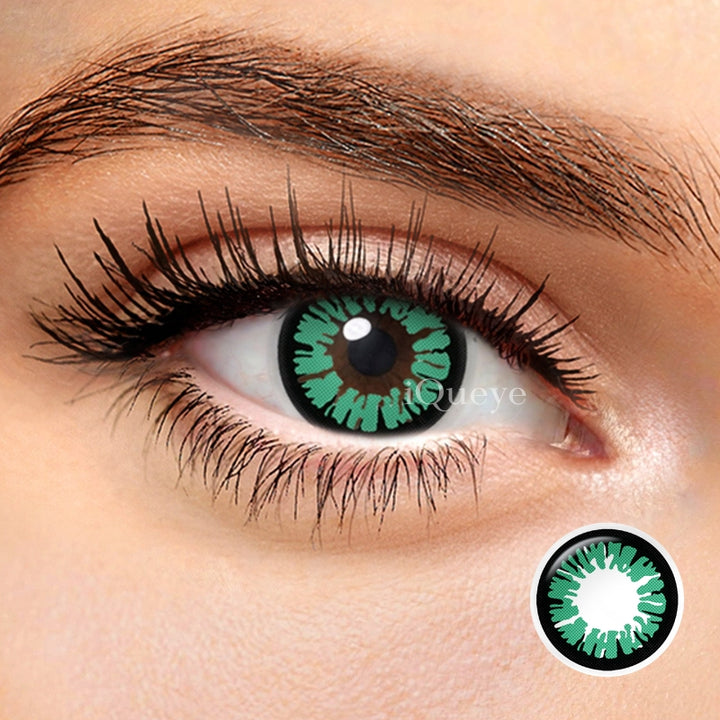 Glamor Green Non-Prescription Yearly Cosplay Contacts