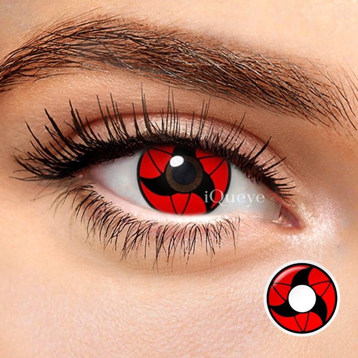 Naruto Itachi And Sasuke Mangekyou Sharingan Non-Prescription Yearly Cosplay Contacts