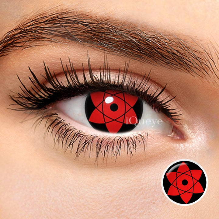 Naruto Sasuke Mangekyou Sharingan Non-Prescription Yearly Cosplay Contacts