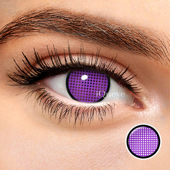 Purple Mesh Non-Prescription Yearly Cosplay Contacts