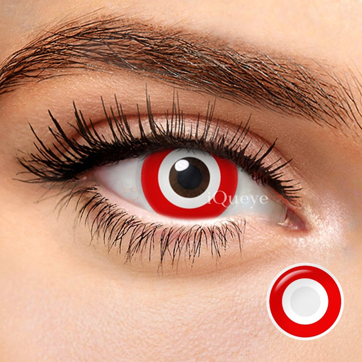 Red Ring Non-Prescription Yearly Cosplay Contacts