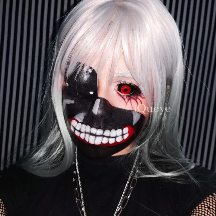 Tokyo Ghoul Black And Red Sclera Non-Prescription Yearly Cosplay Contacts