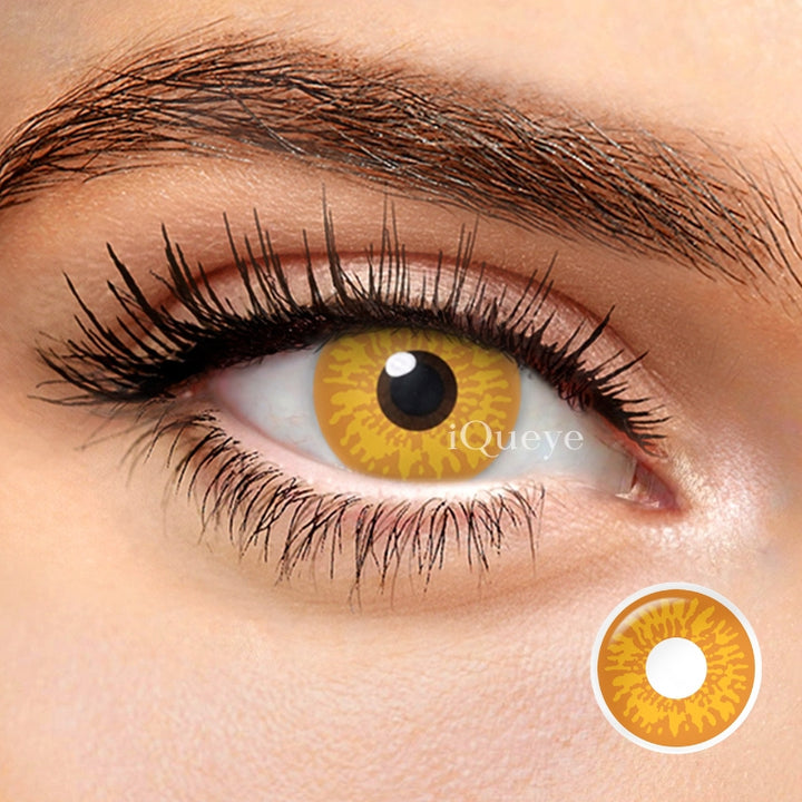 Werewolf Flame Orange Non-Prescription Yearly Cosplay Contacts