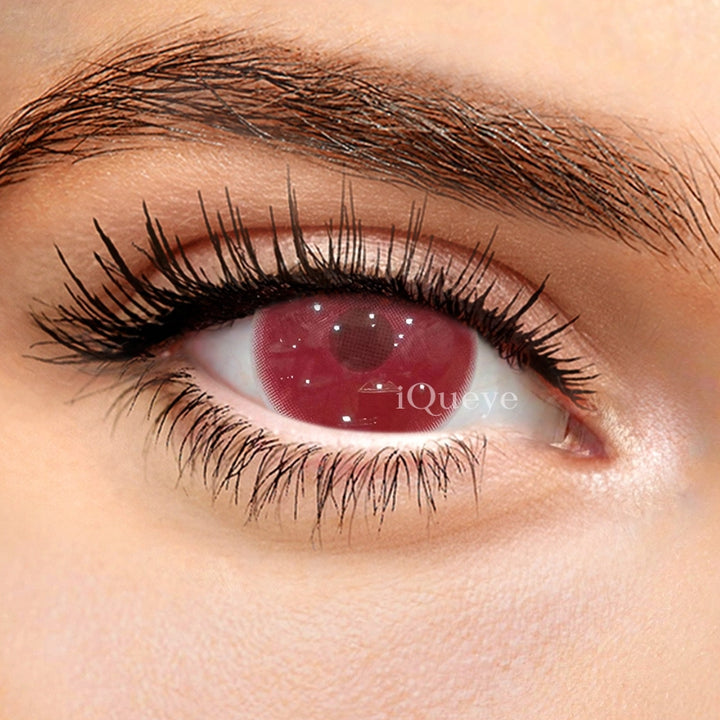 Hot Pink Mesh Pupil Non-Prescription Yearly Cosplay Contacts