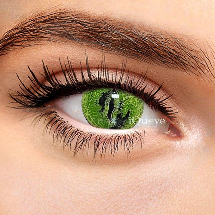 Lizard Vertical Pupil Green Non-Prescription Yearly Cosplay Contacts